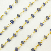 Iolite Oxidized Wire Chain